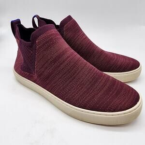 Rothys The Chelsea Boot Women's Size 9 Red Plum Melange Fabric High Top Sneaker